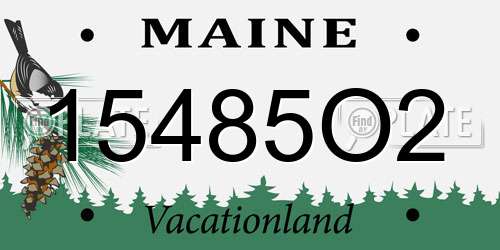 15485O2 Maine License Plate