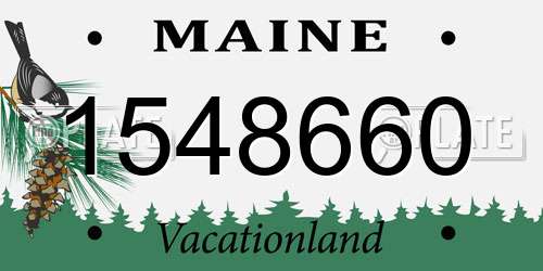 1548660 Maine License Plate