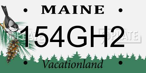 154GH2 Maine License Plate