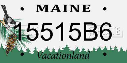 15515B6 Maine License Plate