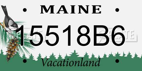 15518B6 Maine License Plate