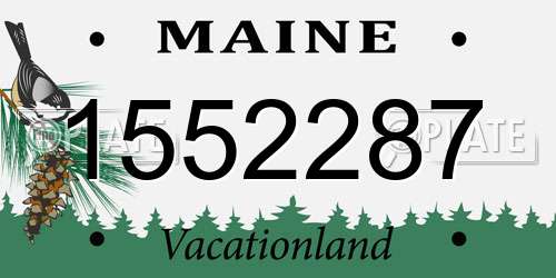 1552287 Maine License Plate