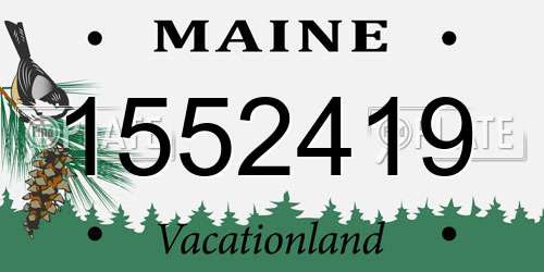 1552419 Maine License Plate