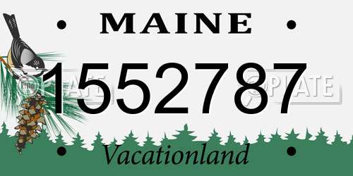 1552787 Maine License Plate