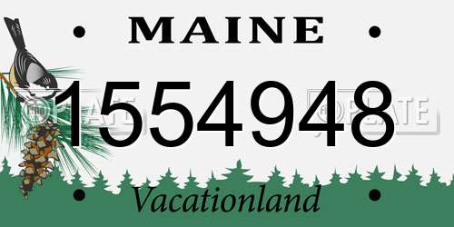 1554948 Maine License Plate