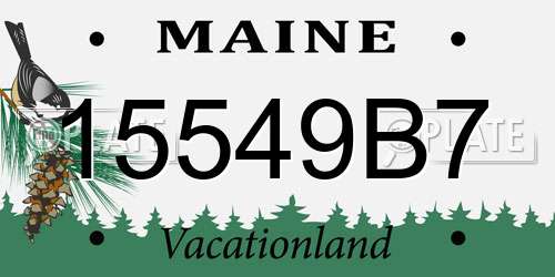 15549B7 Maine License Plate