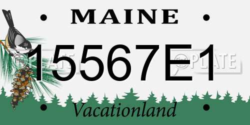 15567E1 Maine License Plate