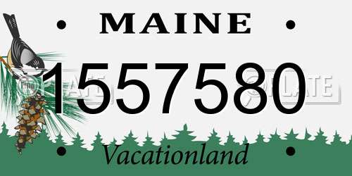 1557580 Maine License Plate