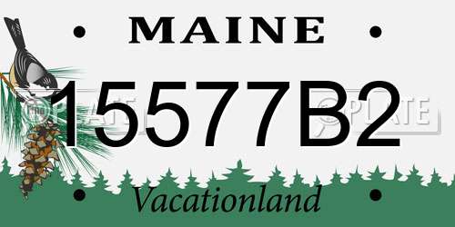 15577B2 Maine License Plate