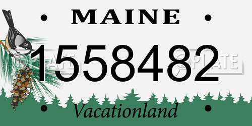 1558482 Maine License Plate