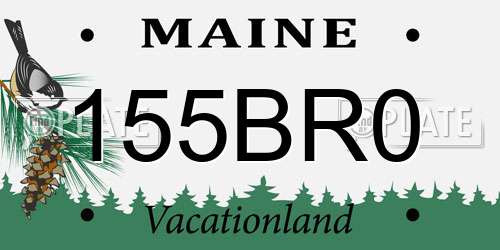 155BR0 Maine License Plate