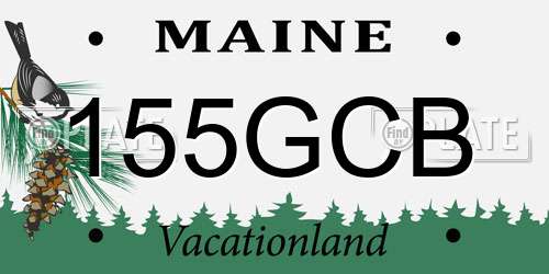155GCB Maine License Plate