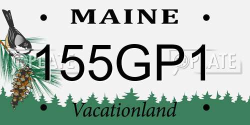 155GP1 Maine License Plate