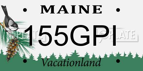 155GPI Maine License Plate