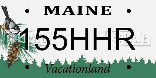 155HHR Maine License Plate
