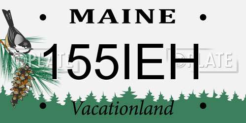 155IEH Maine License Plate