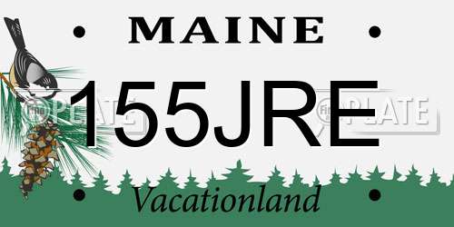 155JRE Maine License Plate