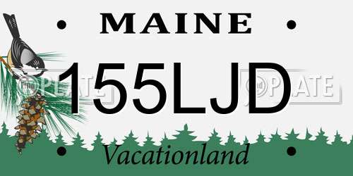 155LJD Maine License Plate