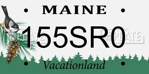 155SR0 Maine License Plate