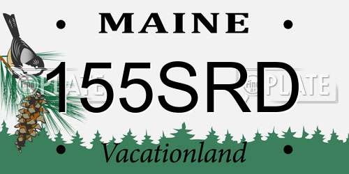 155SRD Maine License Plate