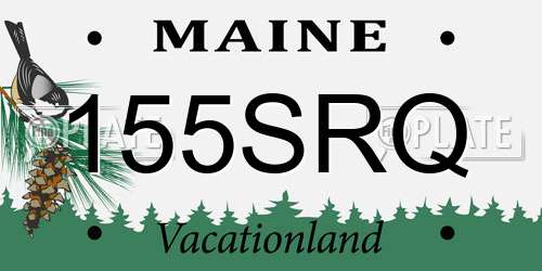 155SRQ Maine License Plate