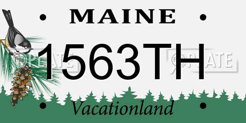 1563TH Maine License Plate
