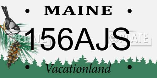 156AJS Maine License Plate