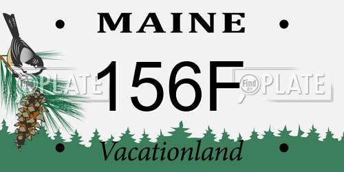 156F Maine License Plate