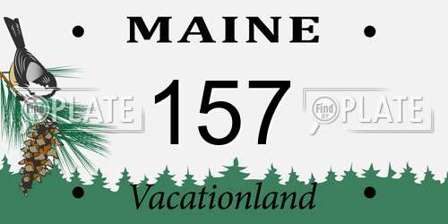 157 Maine License Plate