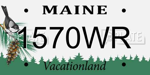 1570WR Maine License Plate