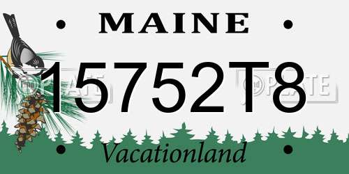 15752T8 Maine License Plate