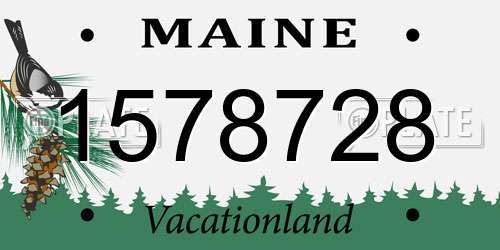 1578728 Maine License Plate