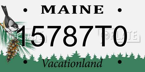 15787T0 Maine License Plate