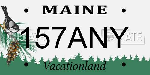 157ANY Maine License Plate