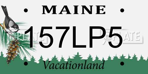 157LP5 Maine License Plate