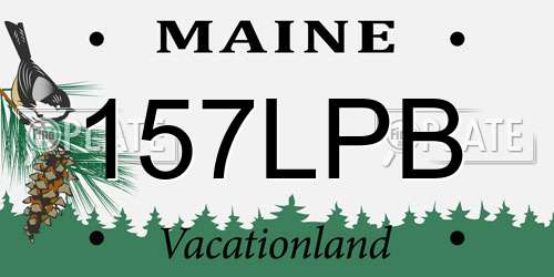 157LPB Maine License Plate