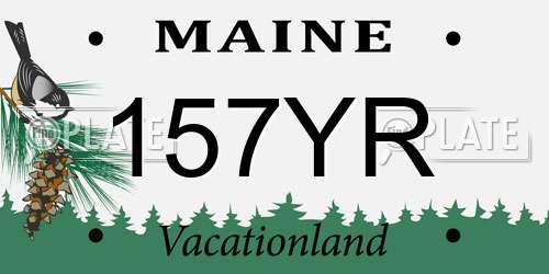 157YR Maine License Plate