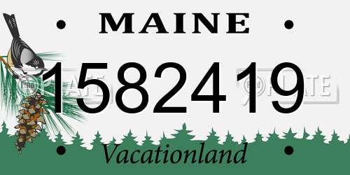 1582419 Maine License Plate