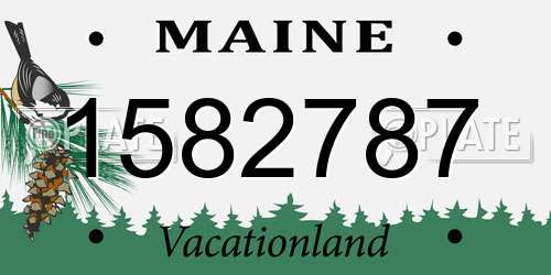 1582787 Maine License Plate