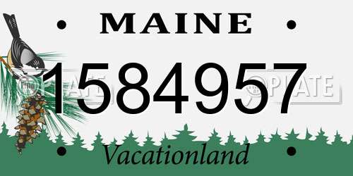 1584957 Maine License Plate