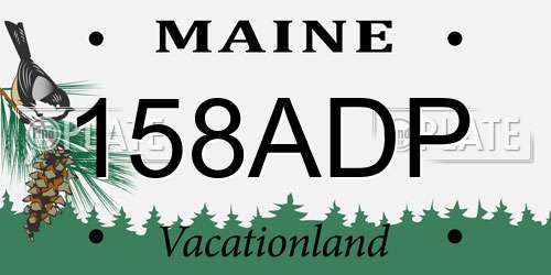 158ADP Maine License Plate