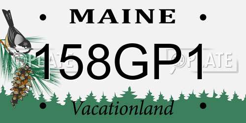 158GP1 Maine License Plate