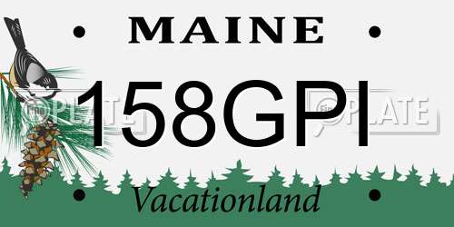 158GPI Maine License Plate