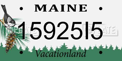 15925I5 Maine License Plate