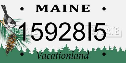 15928I5 Maine License Plate