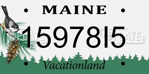 15978I5 Maine License Plate