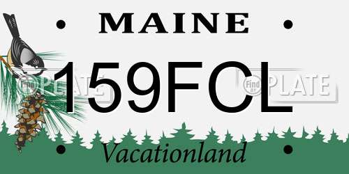 159FCL Maine License Plate