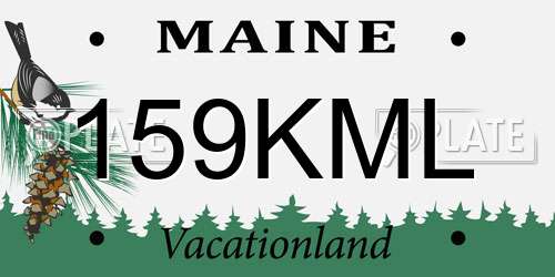 159KML Maine License Plate