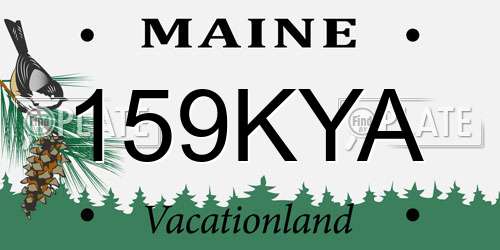 159KYA Maine License Plate