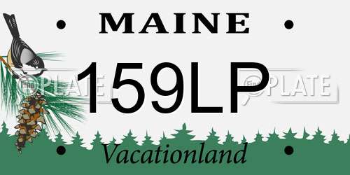 159LP Maine License Plate